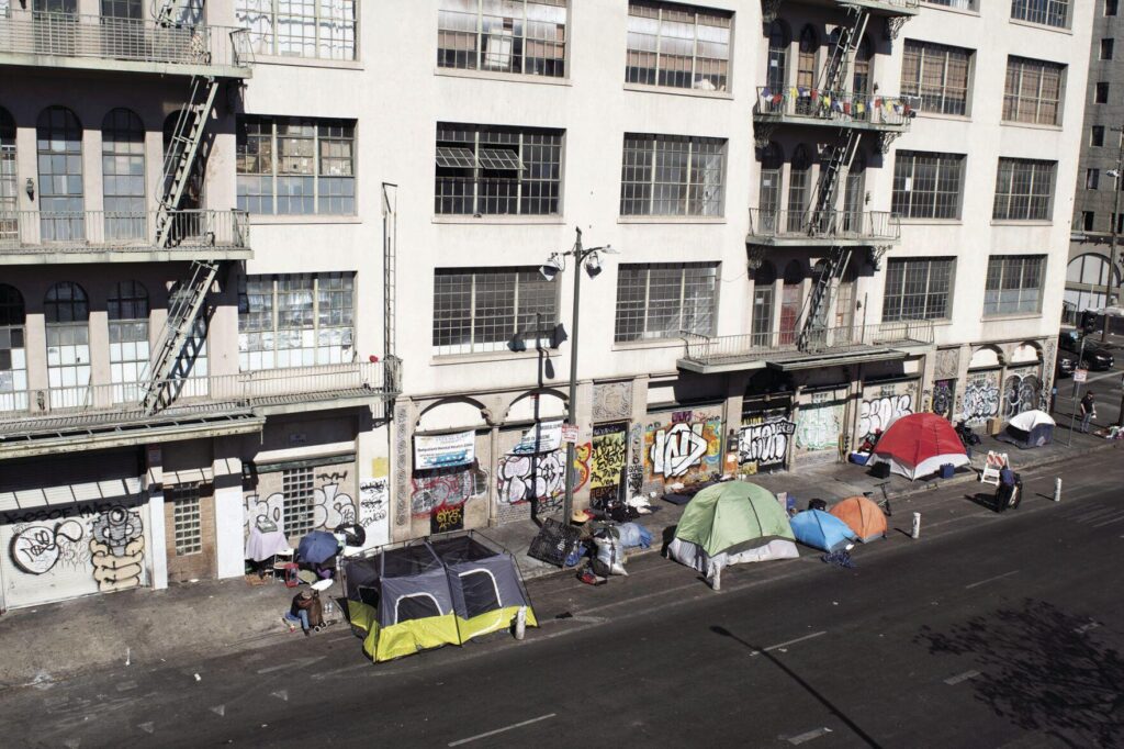 Skid Row is home to one of the largest homeless populations in the United States. - Photo by Luke Netzley