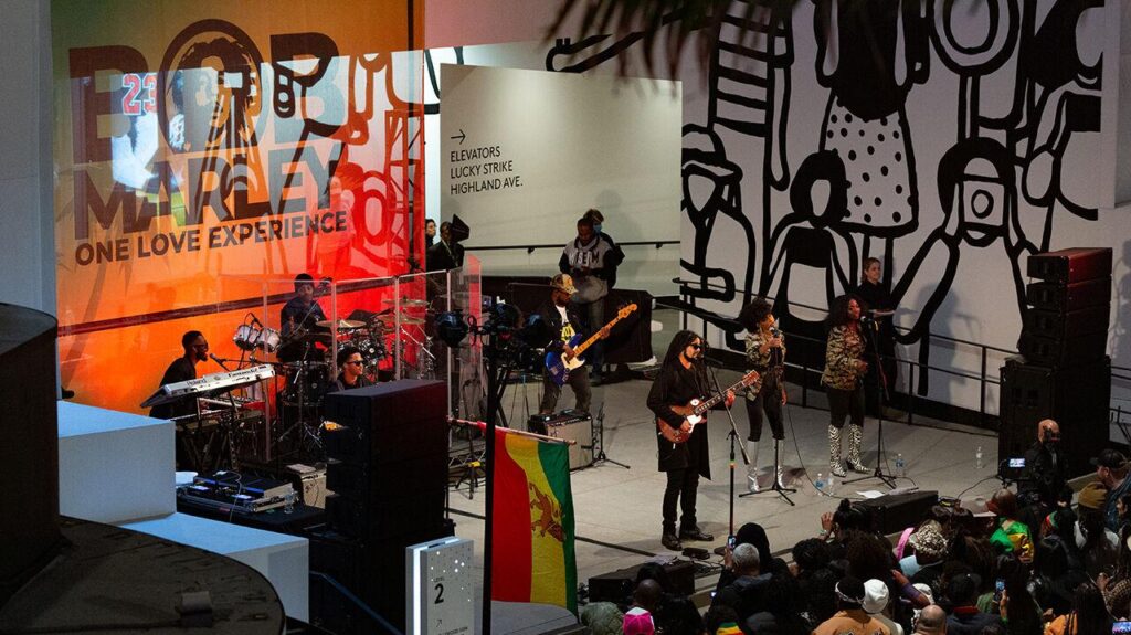Skip Marley performs at the opening night reception for the “One Love Experience” - Photo courtesy of Chyna Photography