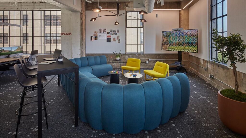 Surrounded by other creative firms, HOK has relocated its design studio to ROW DTLA’s historic industrial campus. - Photo courtesy of HOK